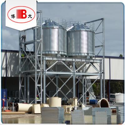 China Factory Galvanized Steel Silo For Bulk Feed / Grain Small Capacity Storage for sale