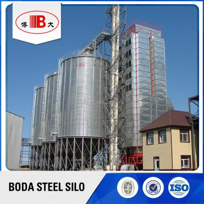 China Poultry Farm Used Feed Storage 50tGalvanized Steel Feed Silo For Livestock Farm for sale