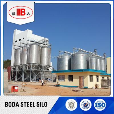 China Factory Collect Steel Silo Cost Fixture Galvanized Steel Silo With Bottom Hopper Type Steel Silo Cement Base Assembly Price for sale