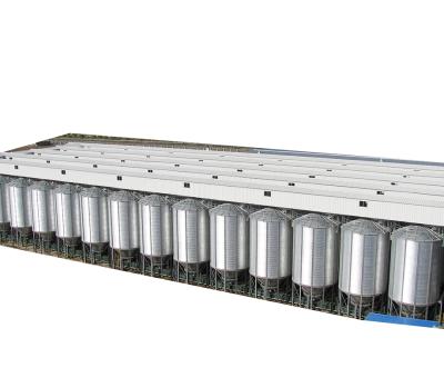 China 10t/20t/30t/50t Bulk Storage Grain Hopper Bulk Bottom Steel Silos For Poultry Farm for sale