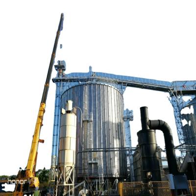 China Grain Storage Flat Bottom Bulk Steel Silo With Steel Structure Support For Waste , Used Silo Storage System for sale