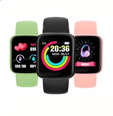 China New Touch Screen Macaroon Y68 Smart Wristband Heart Rate Sports Smart Watch D20 Y68 Multifunctional Smart Watch for sale