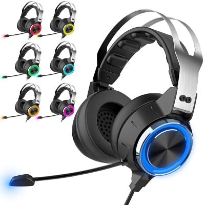 China Use Gaming Earphones Audifonos Headset Game With MIC LED Light For PC PS4 Gaming Headsets for sale