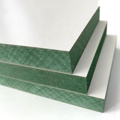 China Moisture-Proof 18 mm Moisture Resistant MDF Melamine green MDF board moisture proof MDF Board for Outdoor Furniture for sale