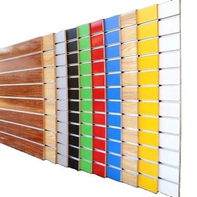 China Contemporary Cheap Slatwall shelves for retail store, slatwall panel aluminium, MDF slatwall for displays for sale