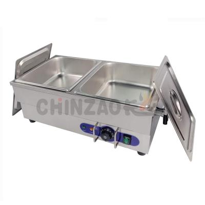 China Stainless Steel 201 Stainless Steel Commercial Equipment 2 Pans Electric Bain Marie for sale