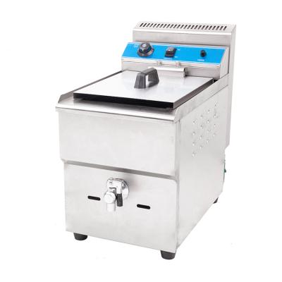 China Single Tank Hotels 25L Luxury Deep Fryer Machine Commercial Gas Table Top for sale