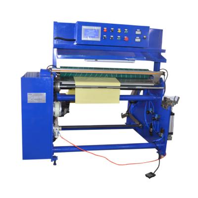 China Food good quality 200m/min wallpaper rewinder rolling machine for digging roll or rewinding coreless for sale