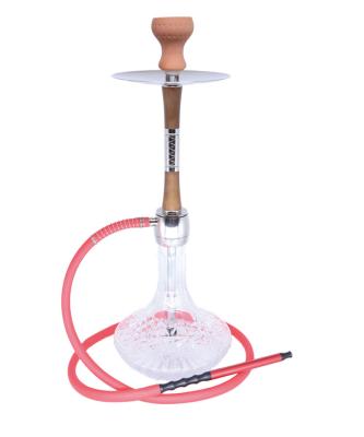 China Hot Selling Stainless Steel Hookah Hookah Shisha Accessories Wooden Glass Hookah for sale