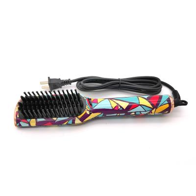 China 2021 Hot Wholesale Hotel Factory Electric Comb Straightener Negative Ion Hair Straightening Brush for sale