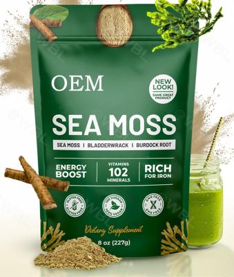 China 8 oz Immune Support Raw Sea Moss Extract Sugar Free Organic Raw Powder with Bladderwrack Burdock Root for sale