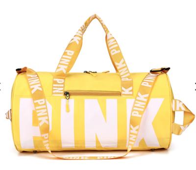 China NATIONAL Large Capacity Travel Bag Duffel Bag With Shoe Compartment Sports Gym Travel Yellow Light Waterproof USB OEM Customized for sale