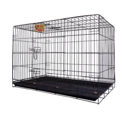 China Hot Selling Breathable In American Foldable Large Double Door Dog Cage With Skylight Indoor Pet Cage Kennel for sale