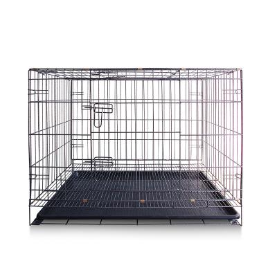 China Selling Good Quality Breathable Hot Iron Folding Animal Pet Cat Cage With Two Doors for sale