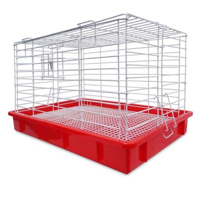 China Portable Rabbit Hutch Small Animal House Breathable Metal Rabbit Cage Pet Carriers for sale