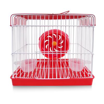 China Aiyue Breathable Hamster Cage With New Working Wheels Metal Pet Hamster House For Small Animal for sale