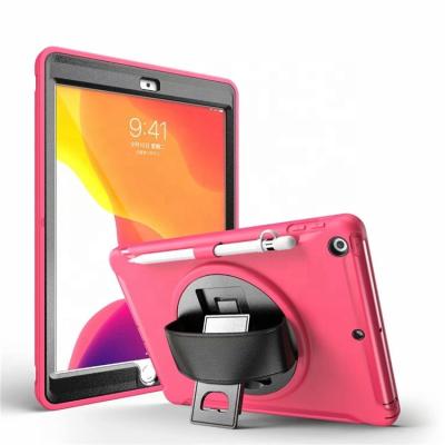 China Plastic Swivel Stand 3 In 1 Shockproof Tablet Case For iPad Air Pro 10.2 10.5 2019 Mini 2 3 4 5 for sale