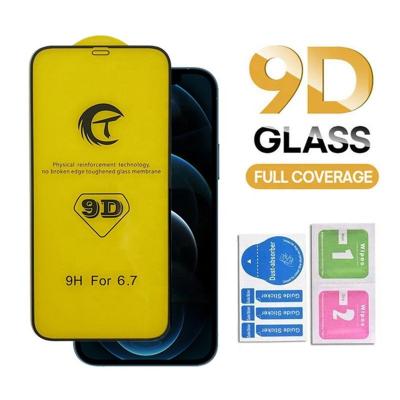 China Anti-scratch / Explosion-proof / Waterproof 9D Curved Full Glue Screen Protector For iPhone 13 Mini 12 Pro 11 XS XR Max 7 8 Plus Tempered Glass Quick Fit Auto Exhaust for sale