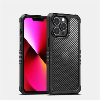 China Carbon Fiber Shockproof Cell Phone Shockproof Cases For iPhone 13 Pro Max Frosted Hand Sweat Resistant Cell Phone Shockproof Case for sale