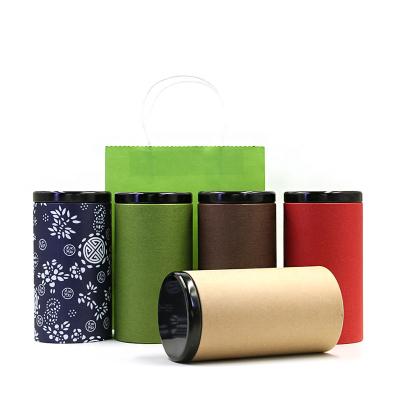 China Recyclable Cylindrical Tea Packaging Box Custom Paper Tea Box for sale