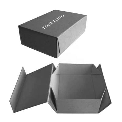 China Recyclable Custom Paper Cardboard Box Packaging Magnetic Folding Box With Ribbon for sale