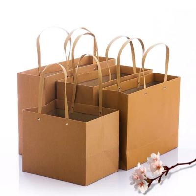 China Recyclable Custom Pink Flower Gift Bag Shopping Paper Packaging Bags for sale