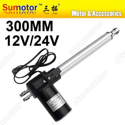 China DC 12V 24V 5/10/30 mm/s 600/300/100Kg Totally Enclosed Linear Actuator Linear Actuator Heavy Duty Progressive L300 Stroke 50-600 Mm 2-24 Inch for sale