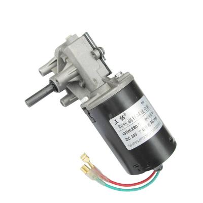 China GW6280 D.C Totally Enclosed 12V 24V 30 52 100 RPM Electric Worm Gear Motor Self Locking For Rolling Shutter Door Wiper BBQ for sale