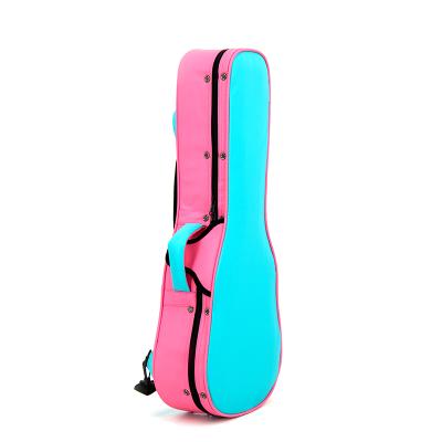 China FC18 Ukulele OEM/ODM Colorful PU Cover Guitar Ukulele Foam Case Musical Instruments Box Leather Guitar/Bags for sale