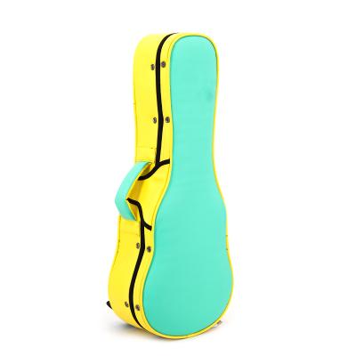 China Two Color Combination Polyfoam Case For Guitar Shape 600D Oxford 24 Inch Concert Ukulele Foam Cases FCC-D-14 for sale