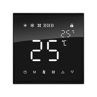 China Connecting Programmable Room Control Unit Touch Screen Full Central Air Conditioner Heating And Fan Unit Zigbee Thermostat for sale