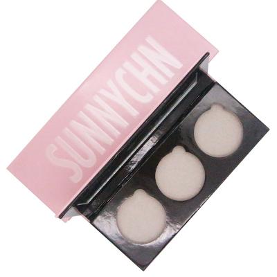 China Handmade cosmetic paper palette with own brand nude 3 color eyeshadow palette for sale