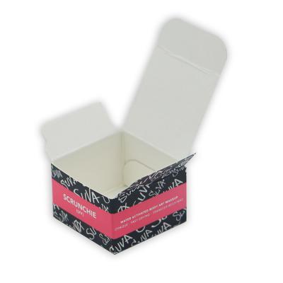 China High Quality Recyclable Recycle Paper Box Square Foldable Paper Color Box With Hot Stamping for sale