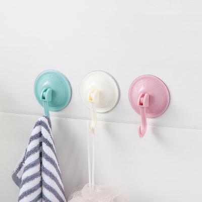 China Plastic Bathroom Kitchen Bathroom No Mark Strong Self Adhesive Door Wall Hanger Hook Storage Suction Holder Cup Heavy Duty Suction Cup for sale