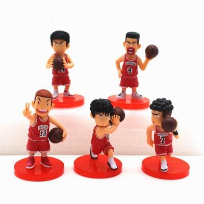 China Cartoon Toy Solid Slam Dunk Kid's Toy Red and White Cake Action Number Team Car Ornament Handwork Baking Model for sale