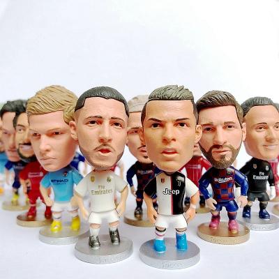 China Hot Selling Hand Amazon PVC Soccer Fans Real Madrid C Basilwan Messi Neymar Gift Star Doll Model for sale