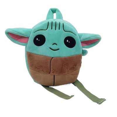 China Hot Selling Doll Border Plush Backpack Children's Cute Baby Yoda Books School Bag for sale