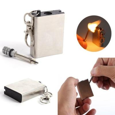 China Other Hot Selling Portable Thousands Of Times Matches Survival Key Chain Outdoor Tool Flint Fire Permanent Match Keychain for sale