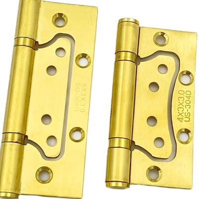 China Hot Selling Traditional Slotting Submother Free Door Hinge Thickened Stainless Steel Wooden Door Mute And Smooth Folding Hinge for sale