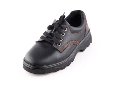 China Microfiber Upper Black Steel Toe Work Shoes For Men , Round Toe Non Slip Safety Shoes for sale