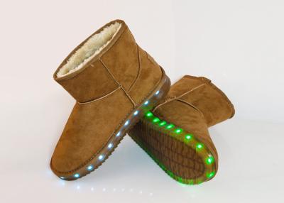 China Snow Suede Half Boots Blinking Shoes For Adults , Women's Light Up Shoes for sale