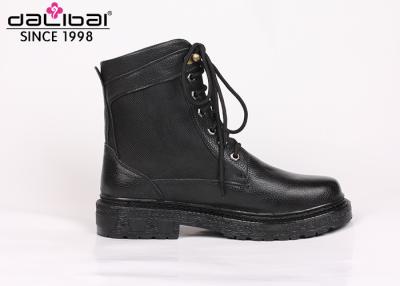 China Cow Leather Steel Toe Work Boots , Steel Toe Tactical Boots For Military for sale