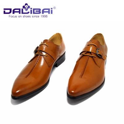 China Genuine Leather Dress Shoes Lace Up Pointed Toe Man Shoes US 6.5 ~ 10.5 Size for sale