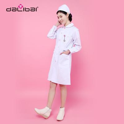 China Long Sleeve Nursing Uniforms / medical uniform dresses with Large Pocket for sale