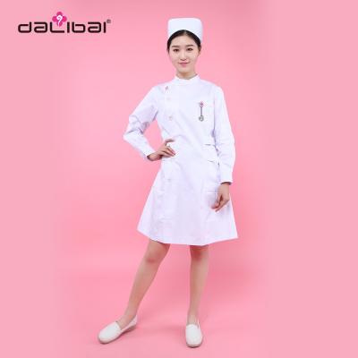 China White Elegant Nursing Uniforms / Hospital Scrubs S/M/L/XL/XXL/XXXL Size for sale