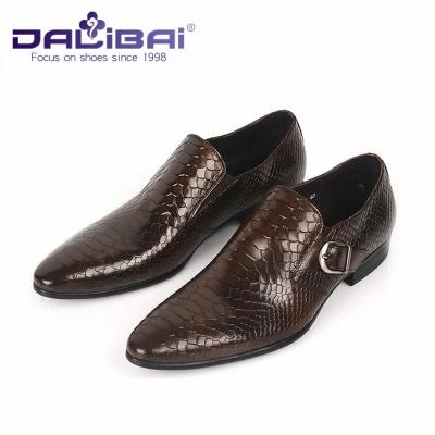 China Genuine Leather Dress Shoes Mens Dress Shoes Buckle Strap Walking Dress Shoes for sale