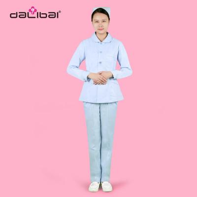 China Spring Long Sleeve Cotton Blue Pink White Nursing Uniform XS/S/M/L/XL/XXL/XXXL for sale