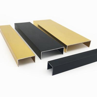 China Environmental Friendly Hot Selling Aluminum Extrusion Trim Gold Wall Profile Edging T Shape Type Edge Tile Joint Panel For Ceramic for sale