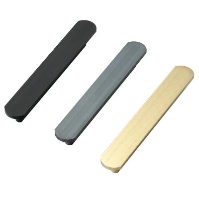 China Nordic Contemporary/Modern/Loversle Minimalist Furniture Cabinet Wardrobe Puller Handle Coupleium Sideboards Door Pull Handle 3 Black Colors for sale