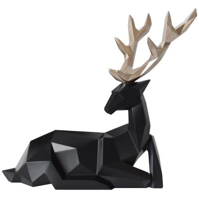 China People Art Wholesale European Creative Resin Open Deer Jewelry Gifts Living Room Home Wine Cabinet Delight Small Ornaments for sale